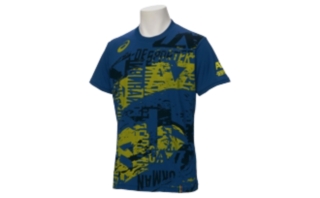 【ASICS/アシックス】 A77 Tシャツ インディゴxライム メンズ アシックス